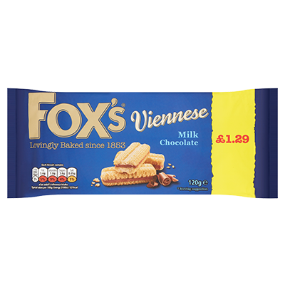 Fox's Vienesse Milk Choc Sandwich PMP 120g