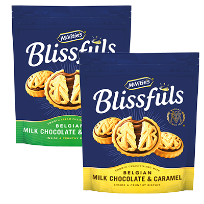 McVitie's Blissfuls Milk Chocolate & Hazelnut/Chocolate & Caramel 228g