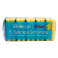 Lifestyle Value Sponge Scourers 5's